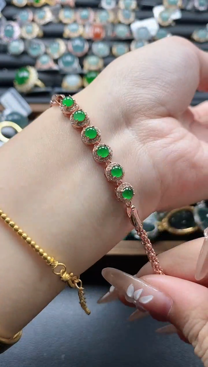 【闪购商品】翡翠戒指银S925镶嵌5151