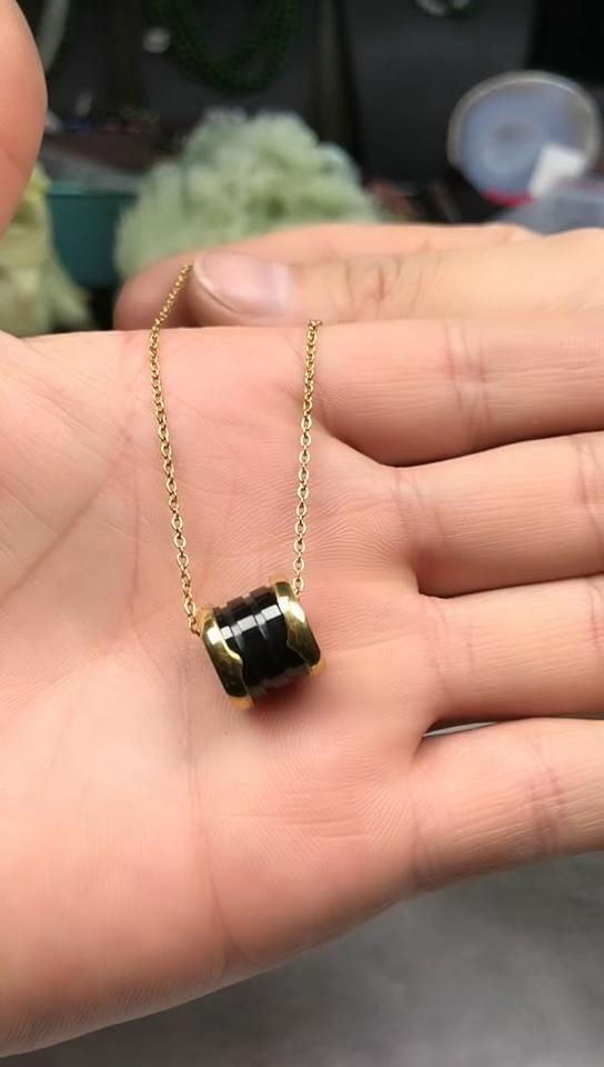 【闪购商品】紫晶颈饰钛钢项链