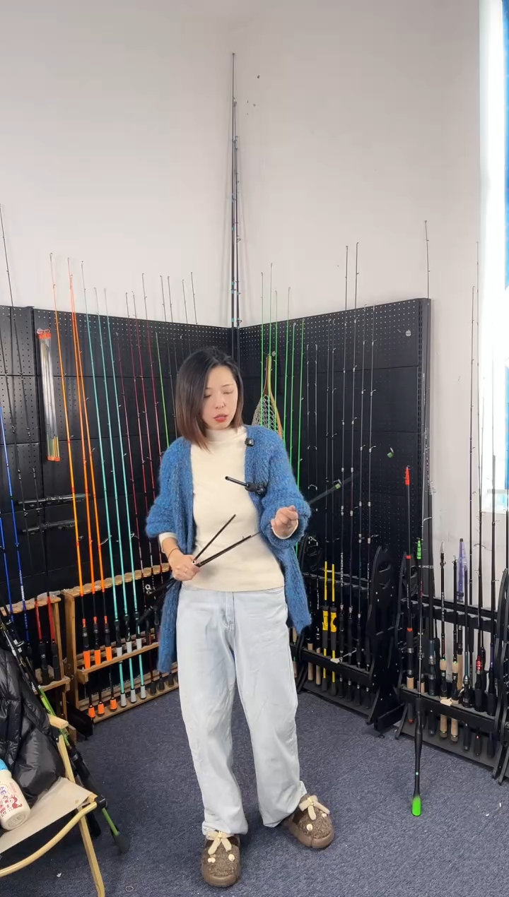 2.4m碳素竹叶青五节枪柄2.4米（瑕疵尾货竿，没有售后，介意勿拍）