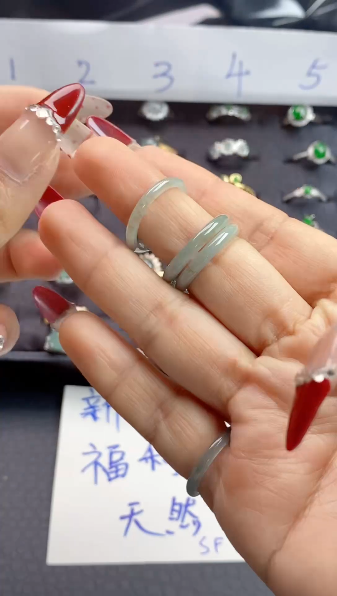 【闪购商品】翡翠戒指银S925镶嵌女士戒圈