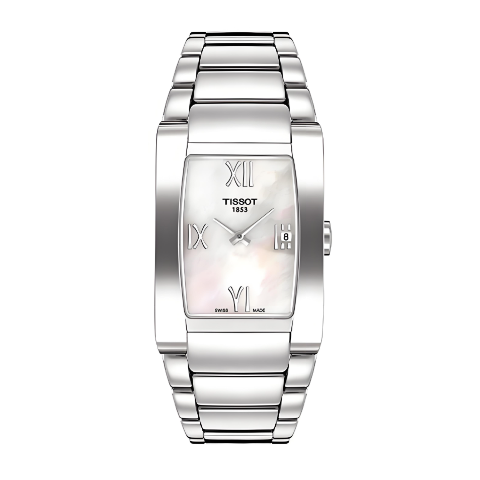 未使用 Tissot/天梭 石英女表小方表/K-T007.309.11.113.00