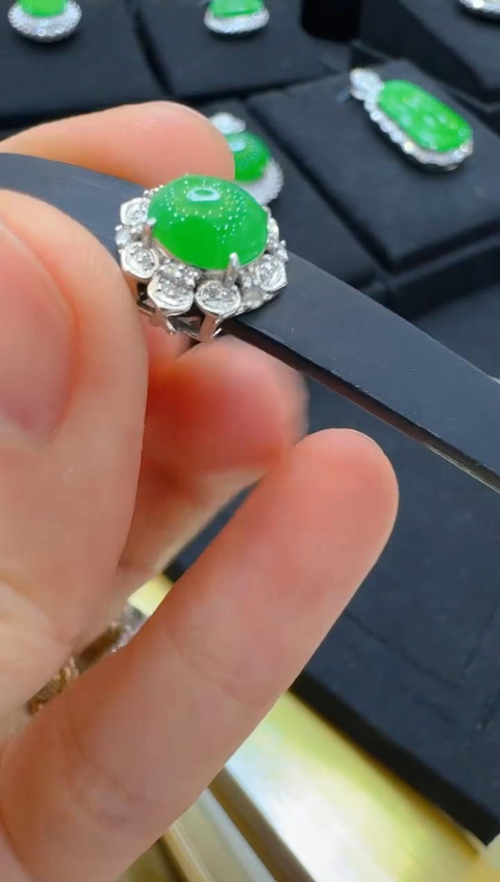 18K金镶嵌手链翡翠多样性团购发一件