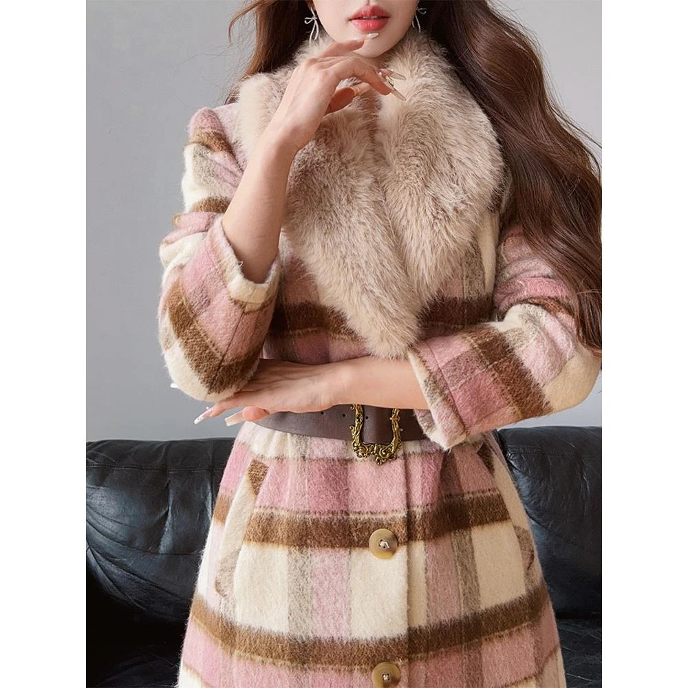 【原版品质】【送毛领】2025秋冬新款时尚气质长袖3620外套女装修