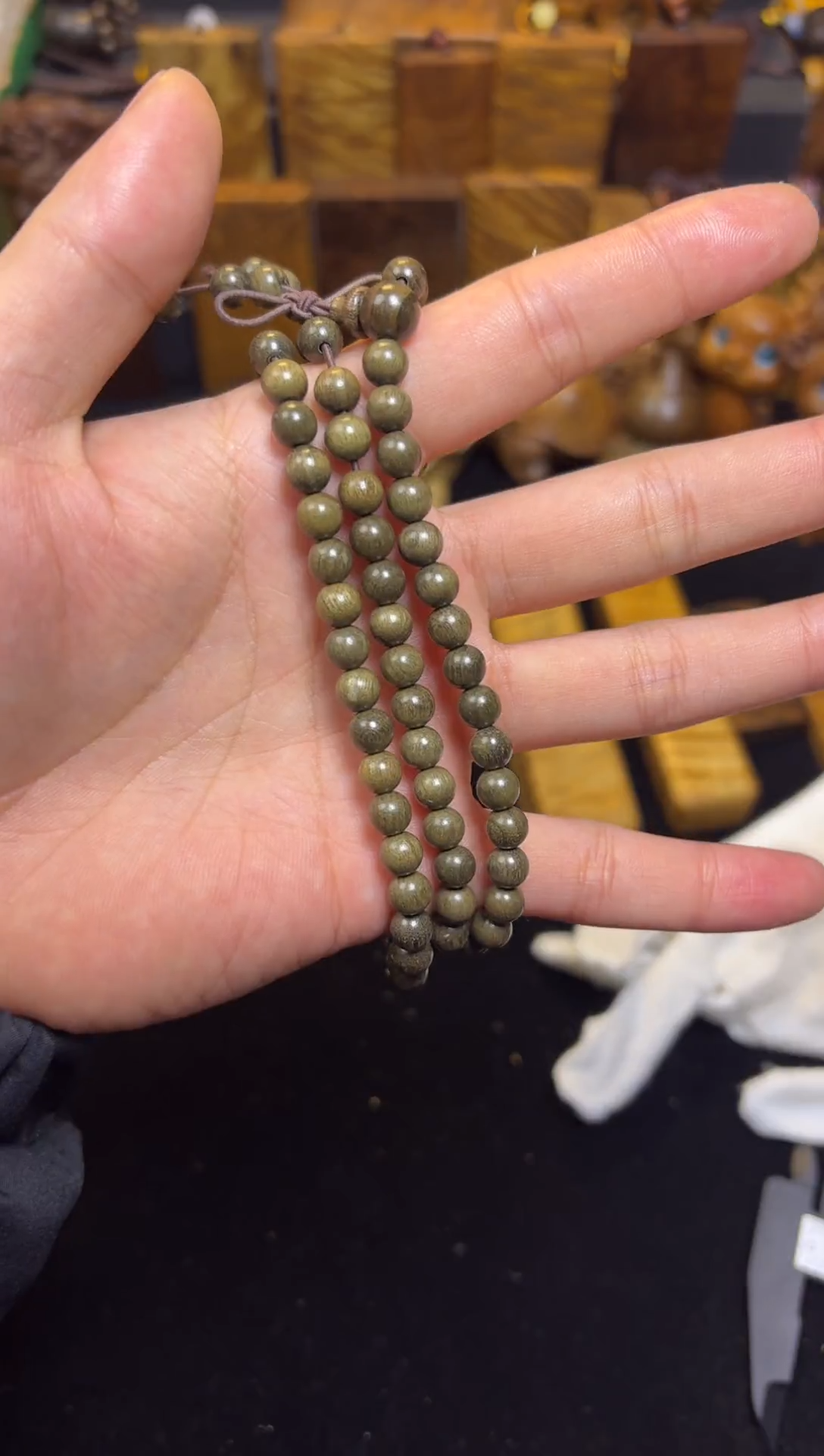 【闪购商品】楠木（金丝楠）手串/手链0.6绿念珠151
