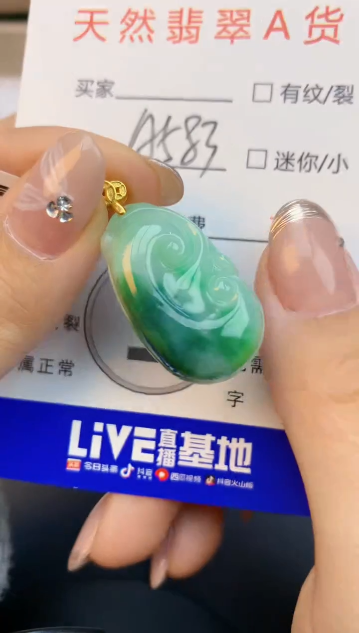 颈饰未镶嵌翡翠天然缅甸a货翡翠百元以上9元证书费自理