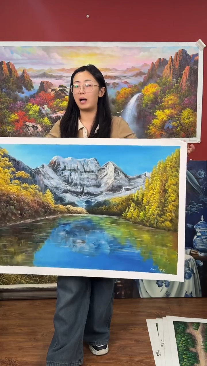 油画【97号】约90*60cm丨朝鲜原创纯手绘孤品油画丨顺丰包邮