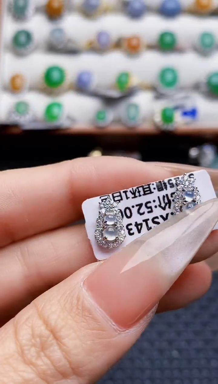 银S925镶嵌戒指翡翠7170