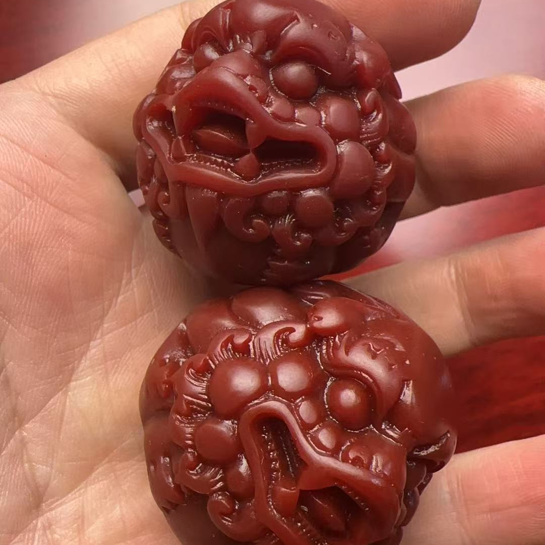 龙x香球把件一对滴血莲花菩提【晓晓甄选】