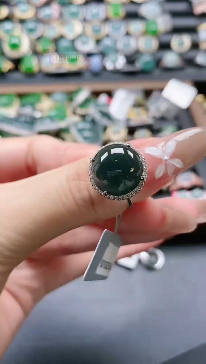【闪购商品】翡翠戒指银S925镶嵌51511