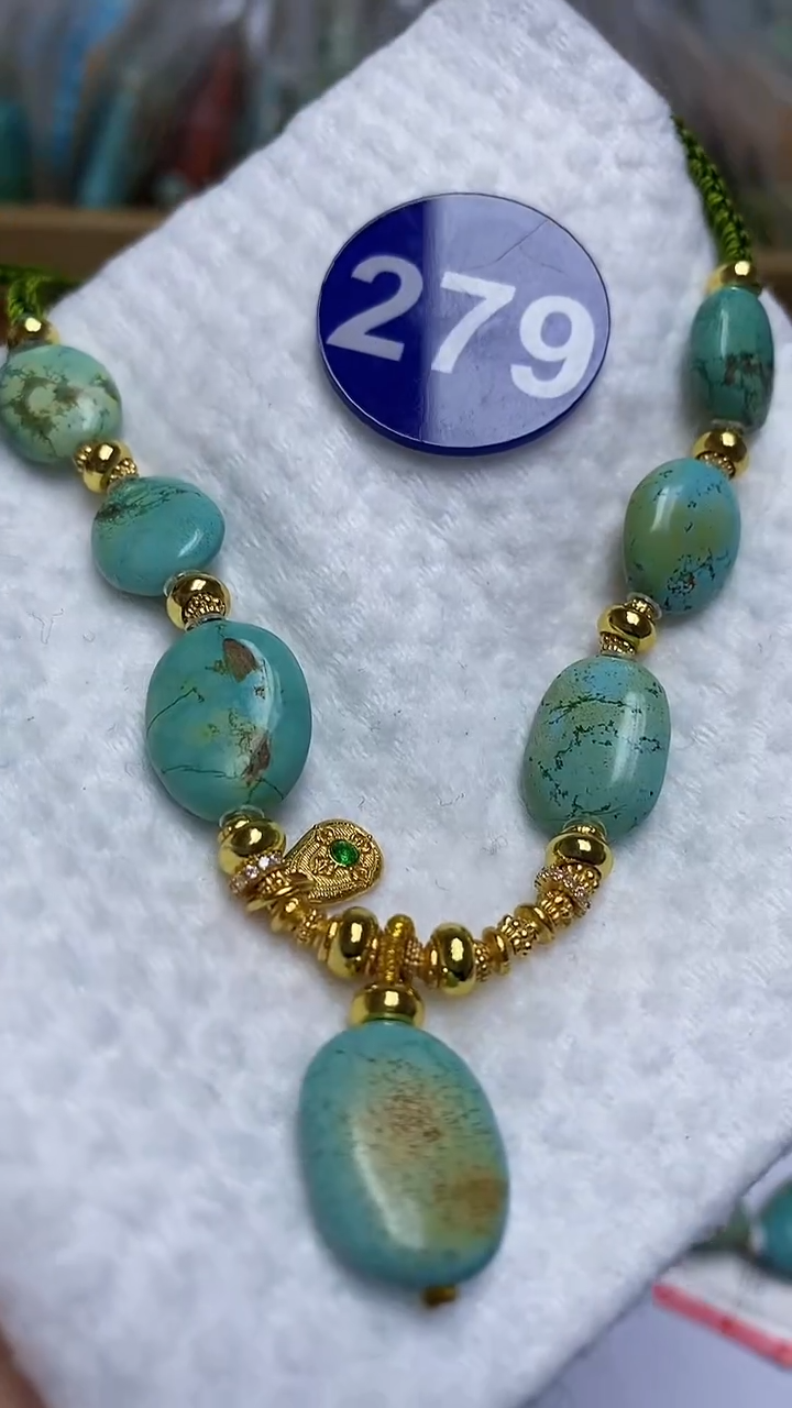 【闪购商品】绿松石项链银S925镶嵌279