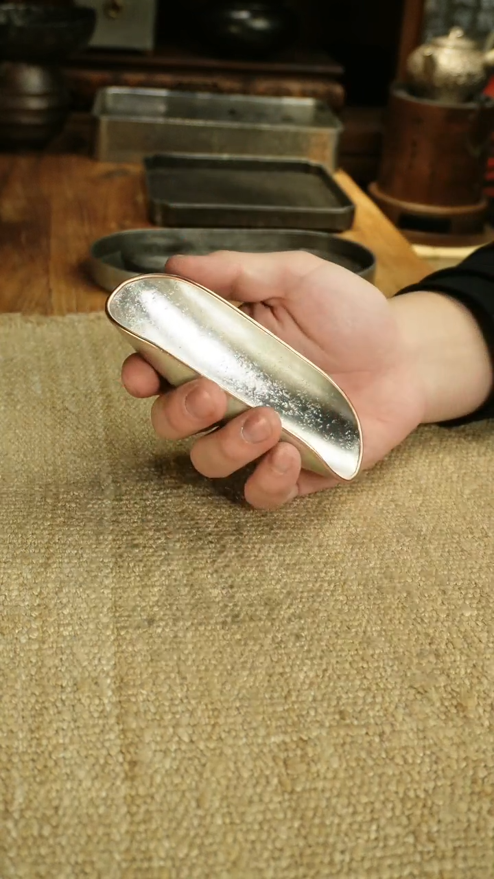 【闪购商品】足锡全手铜边茶则