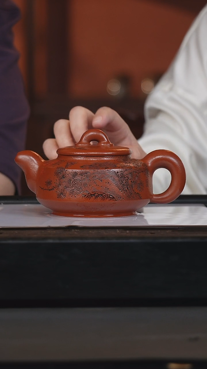 茶壶紫砂陈晔朱泥玉璧