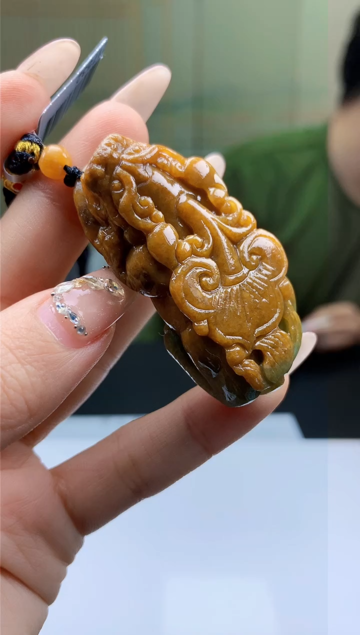 【闪购商品】定制翡翠未镶嵌4688ty-毛货挂件58