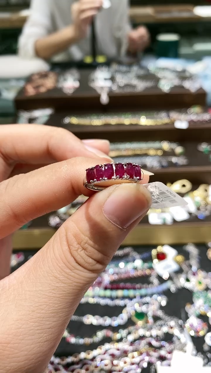 【闪购商品】红宝石戒指银S925镶嵌戒指