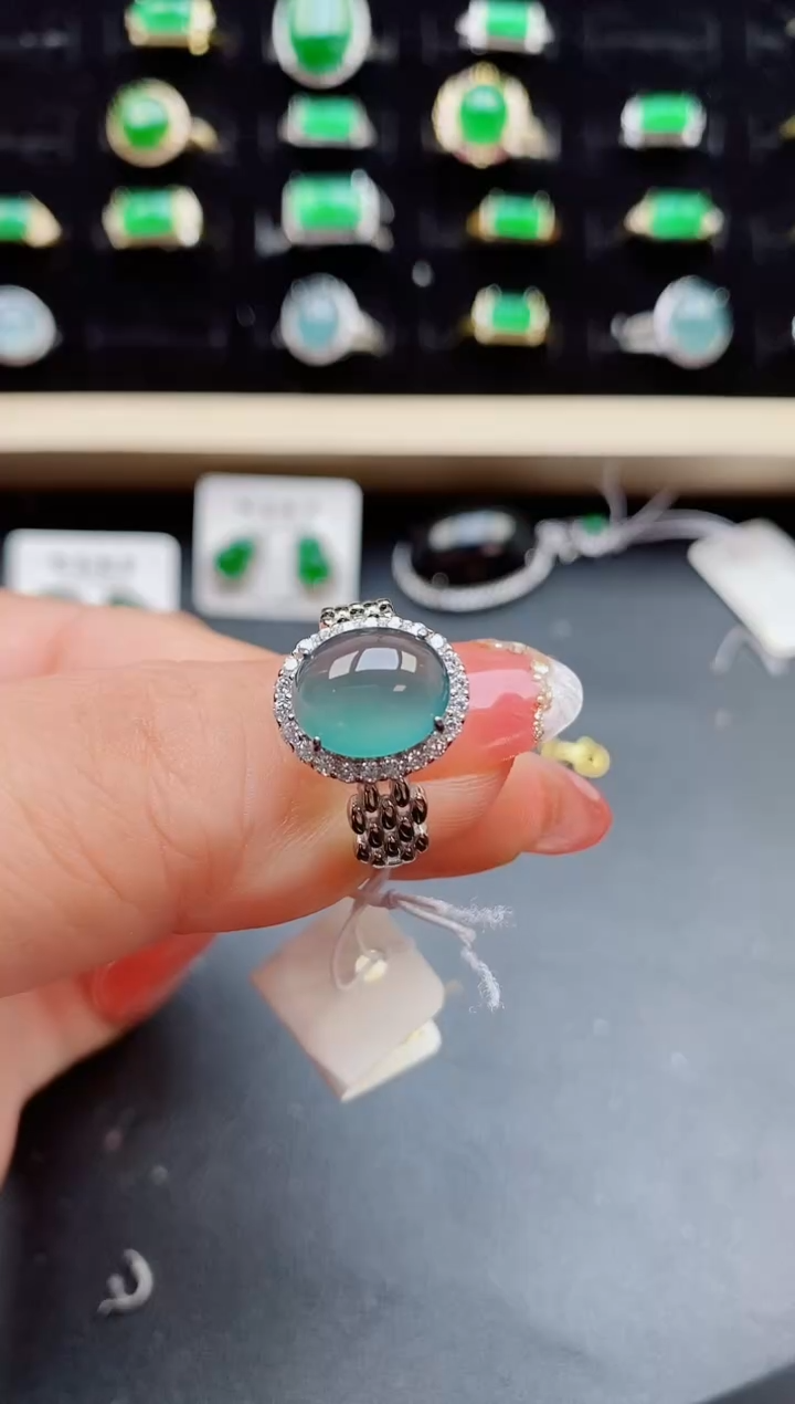【闪购商品】翡翠戒指银S925镶嵌50805
