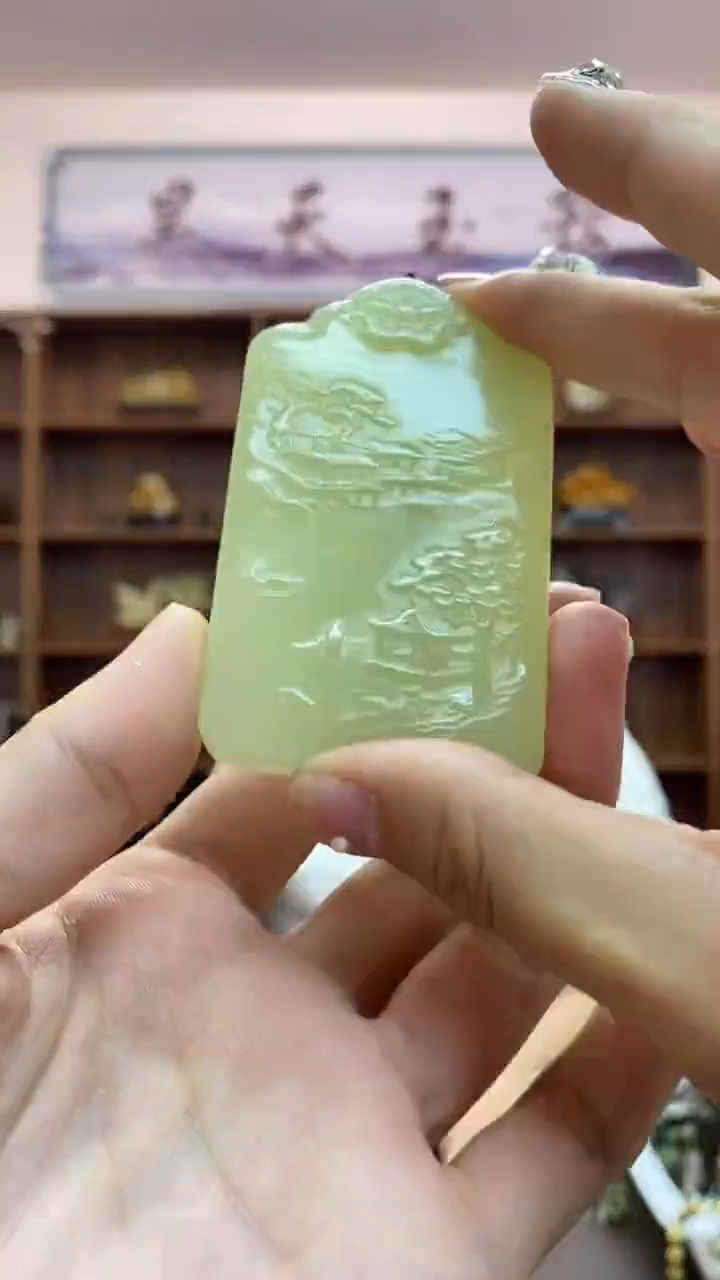 【闪购商品】和田玉吊坠未镶嵌山水吊坠