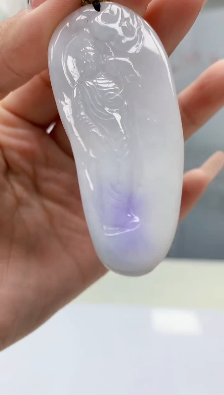 【闪购商品】定制翡翠未镶嵌5028lr-毛货挂件159