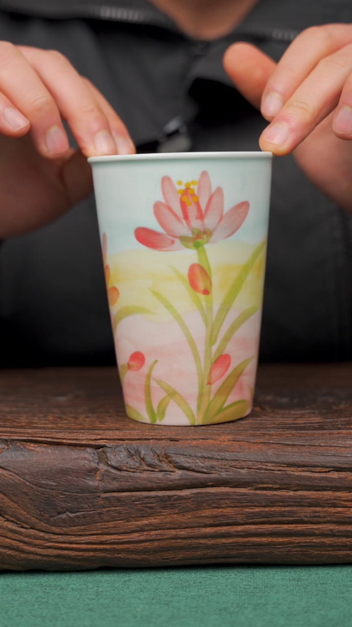 【闪购商品】瓷片43景德镇杯釉下手工手绘瓷器