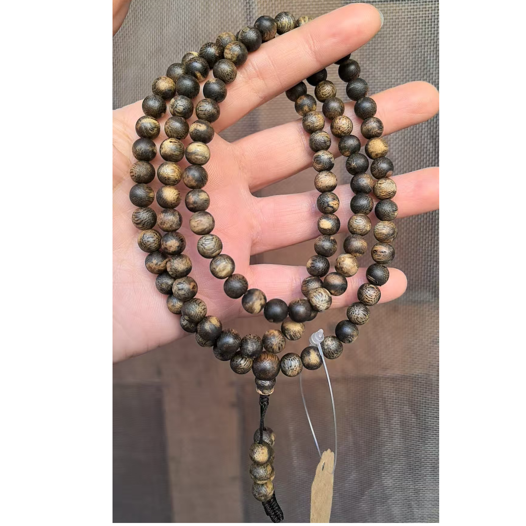 奇楠沉香留疤料0.72圆珠多圈20g+