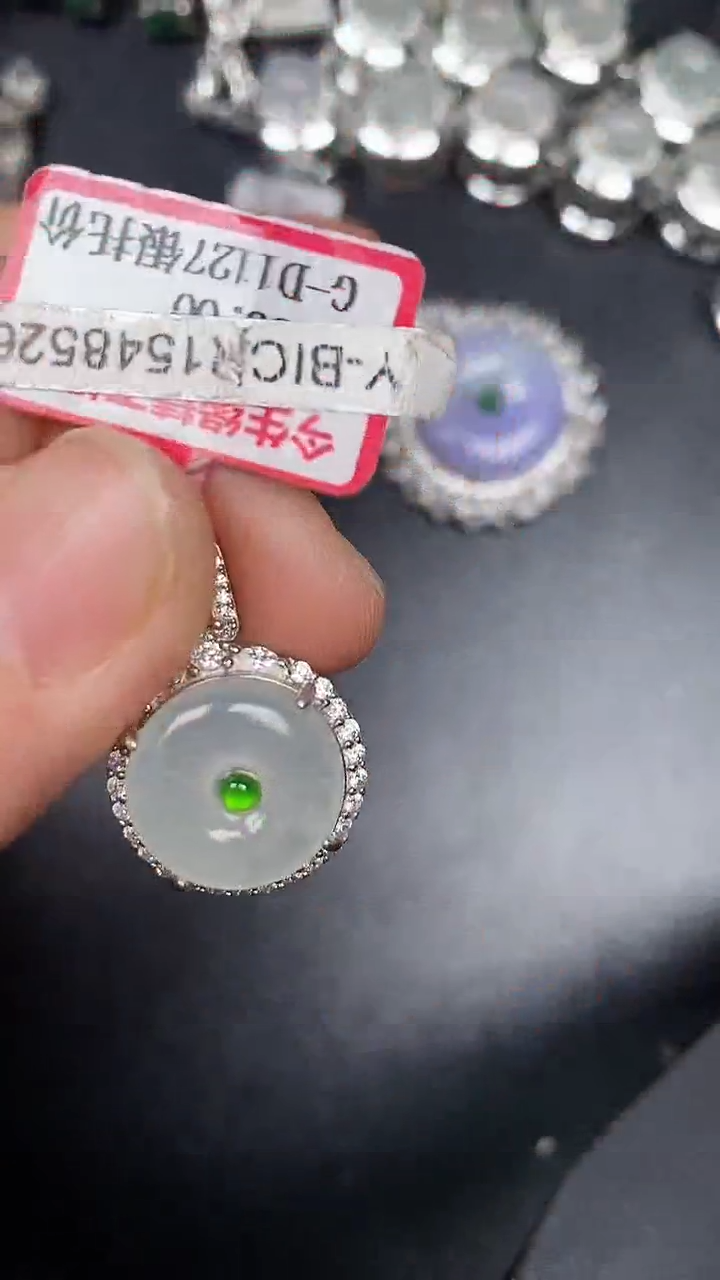 银S925镶嵌戒指翡翠3240