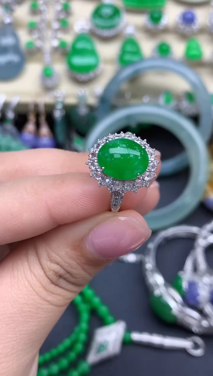 【闪购商品】翡翠戒指18K金镶嵌617-中国好珍宝