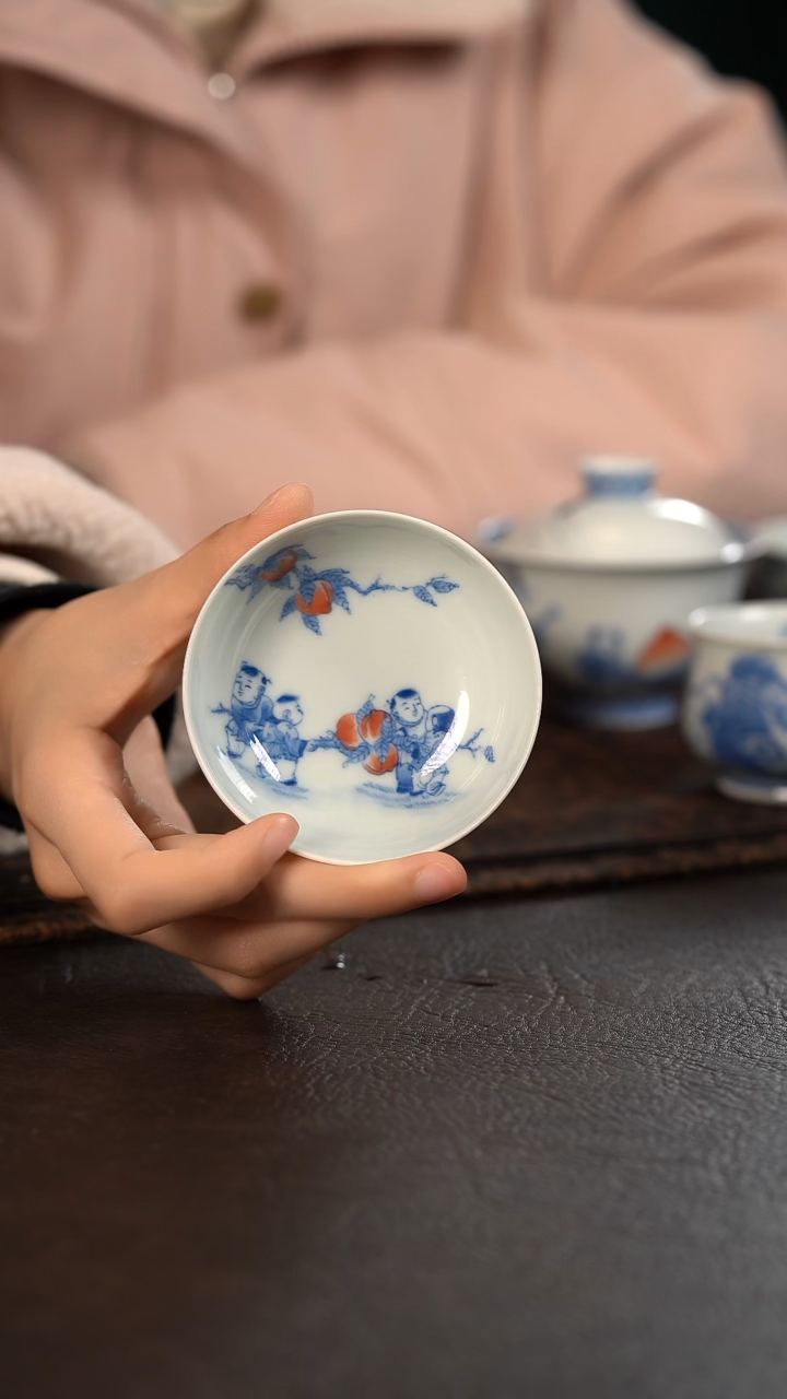 【闪购商品】杯聚澜堂九桃五福小普洱杯