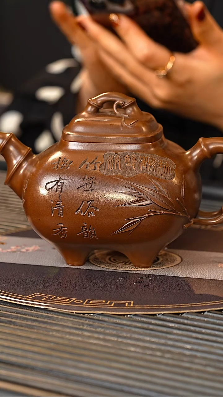 【闪购商品】紫砂茶壶ZCP 紫泥 竹节传炉