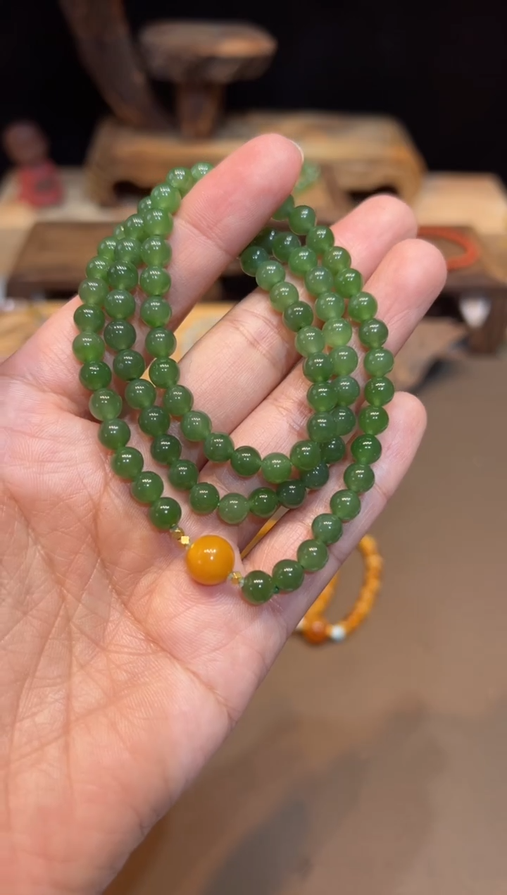 【闪购商品】和田玉手饰18K金镶嵌手饰@@A4235