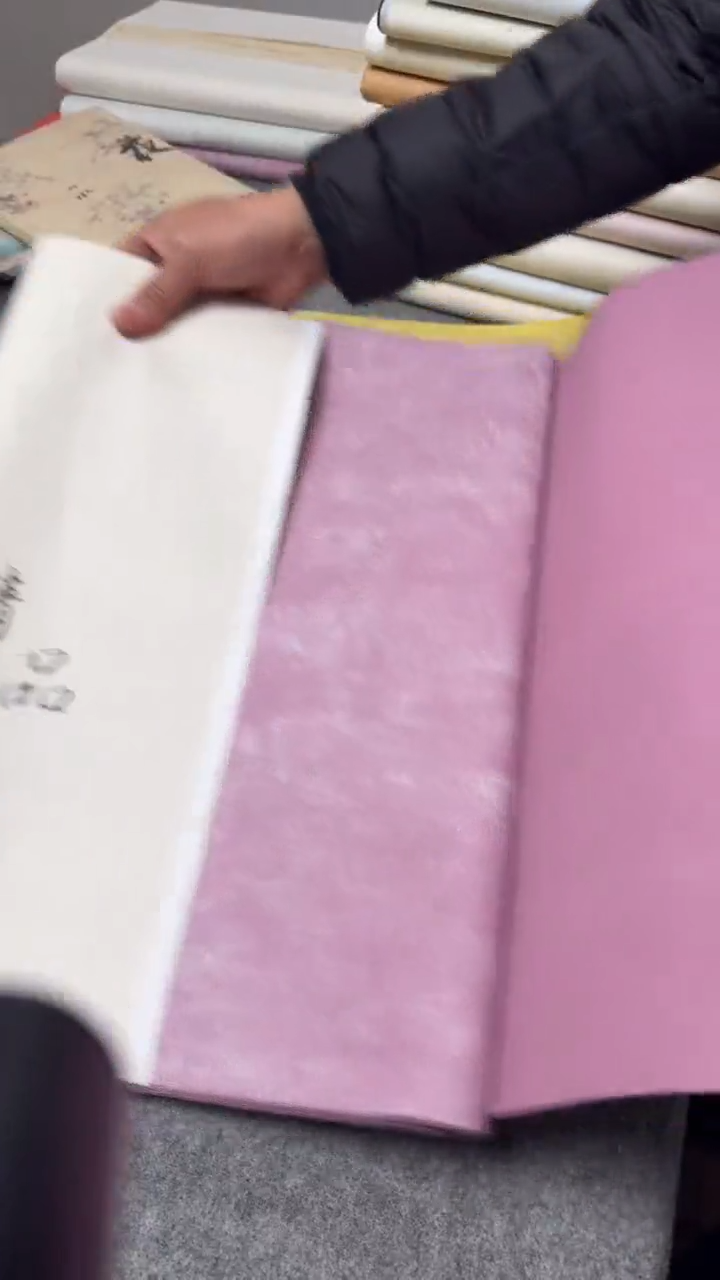 微瑕蜡染绢纸半生熟43*18ocm紫罗兰色25张