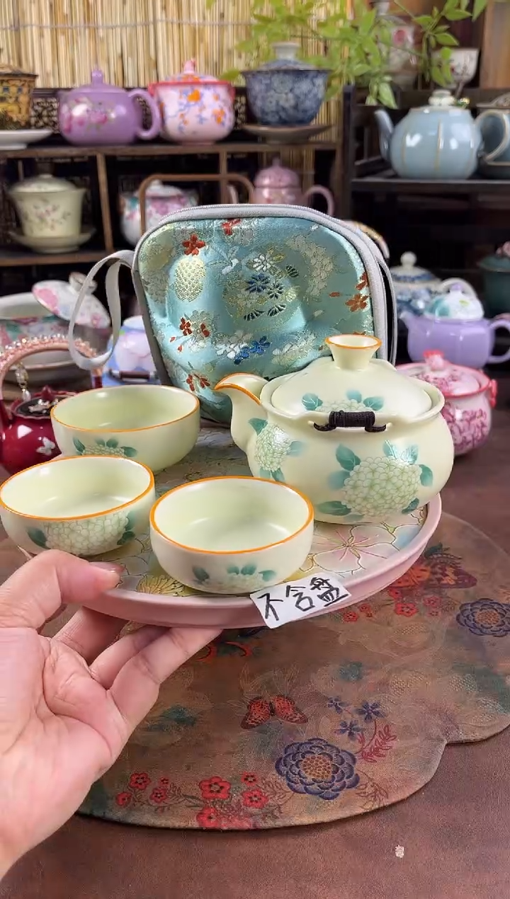 1壶3杯1个提溜1个包包 不含盘