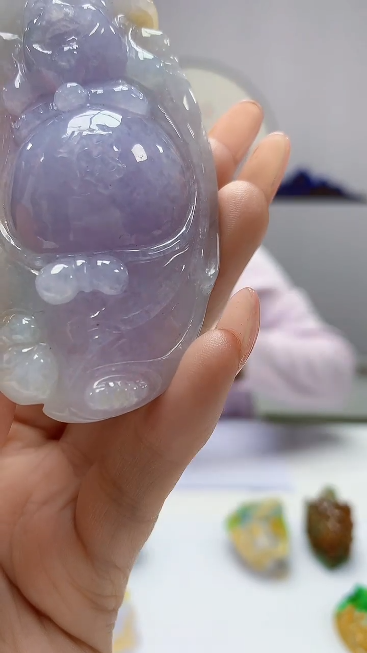 【闪购商品】定制翡翠未镶嵌4902DD-毛货挂件