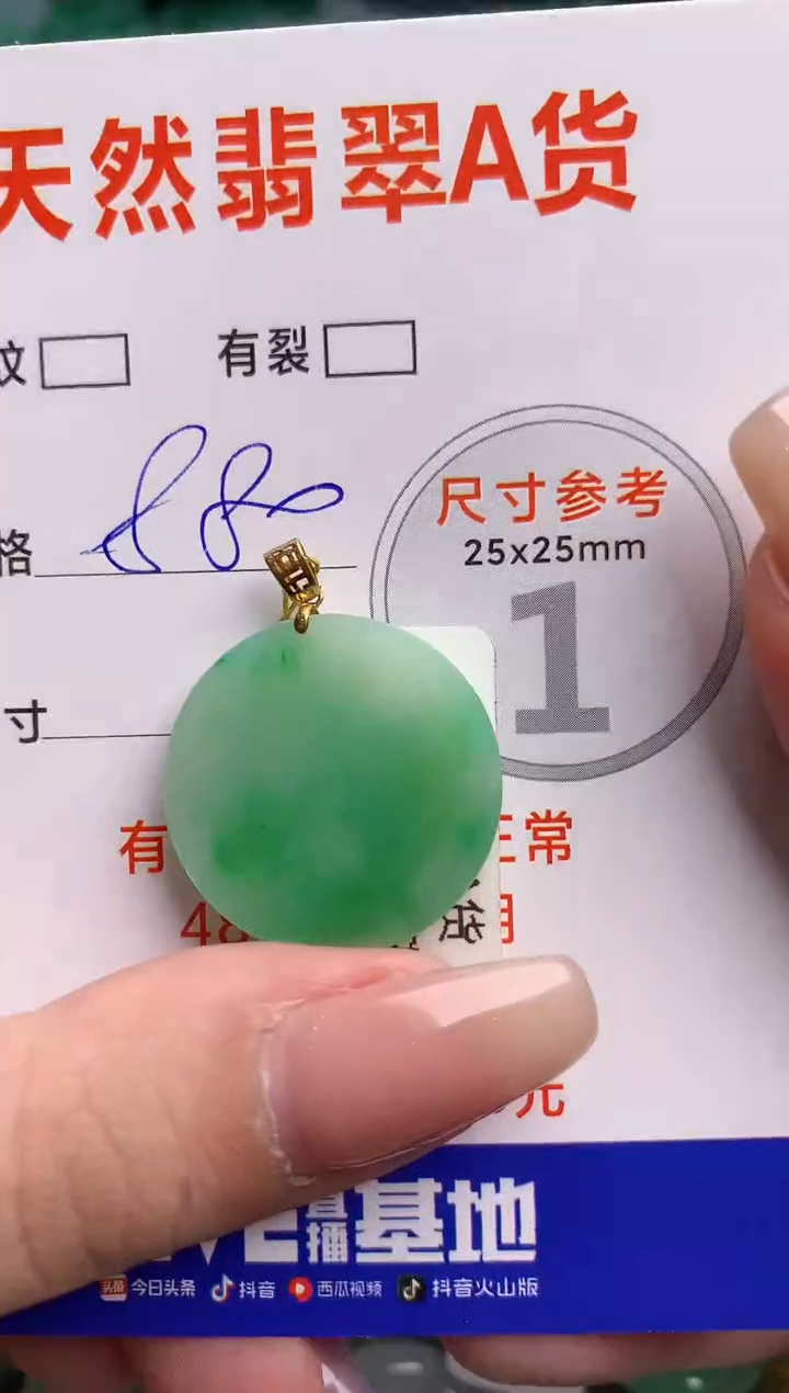 翡翠18K金镶嵌颈饰0264000028