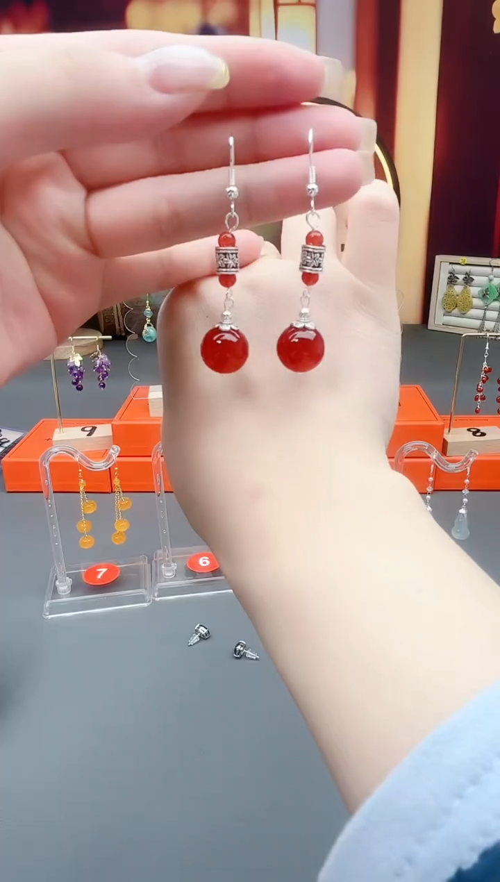 未镶嵌耳钉玛瑙/玉髓205