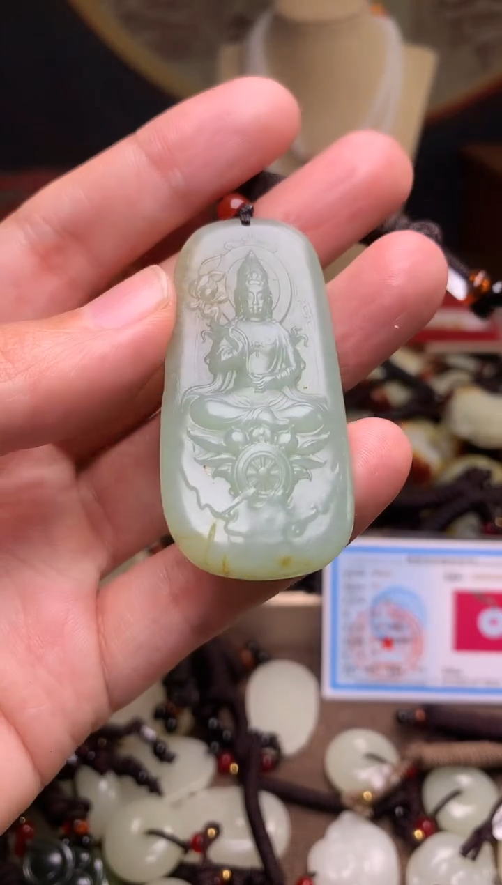 颈饰未镶嵌和田玉新疆料青海料清水和田玉吊坠