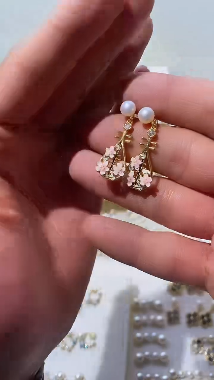 【闪购商品】淡水珍珠耳饰未镶嵌天然淡水珍珠耳饰