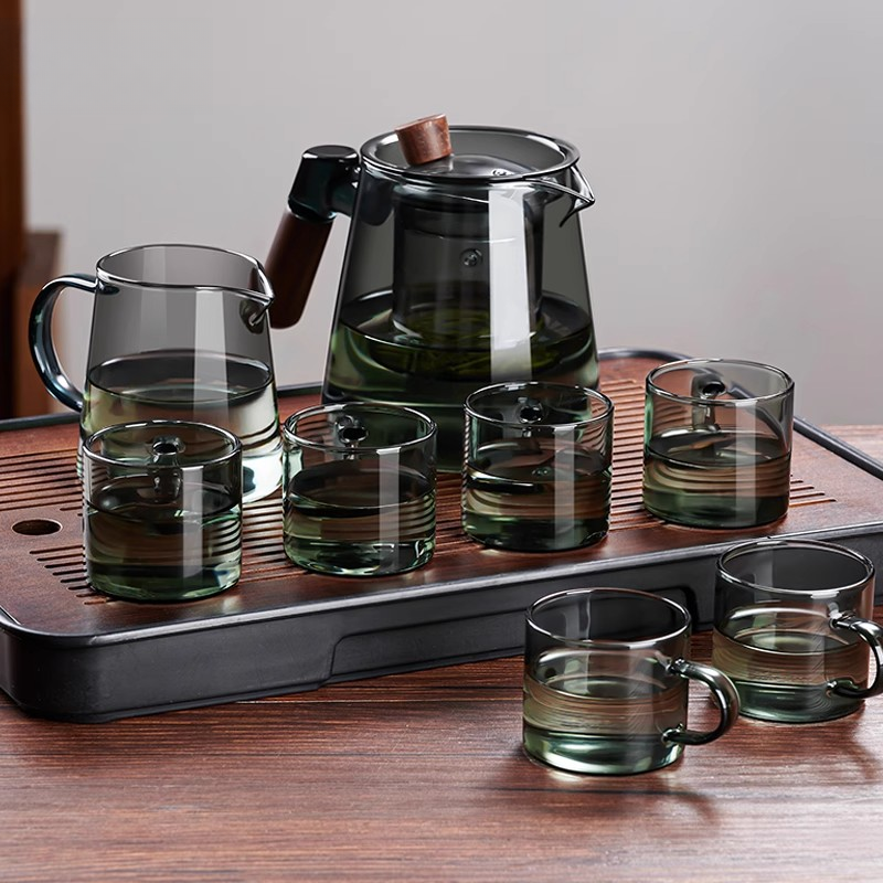 玻璃新款茶壶茶壶泡茶家用高温茶壶茶具套装高端全套耐热泡茶壶