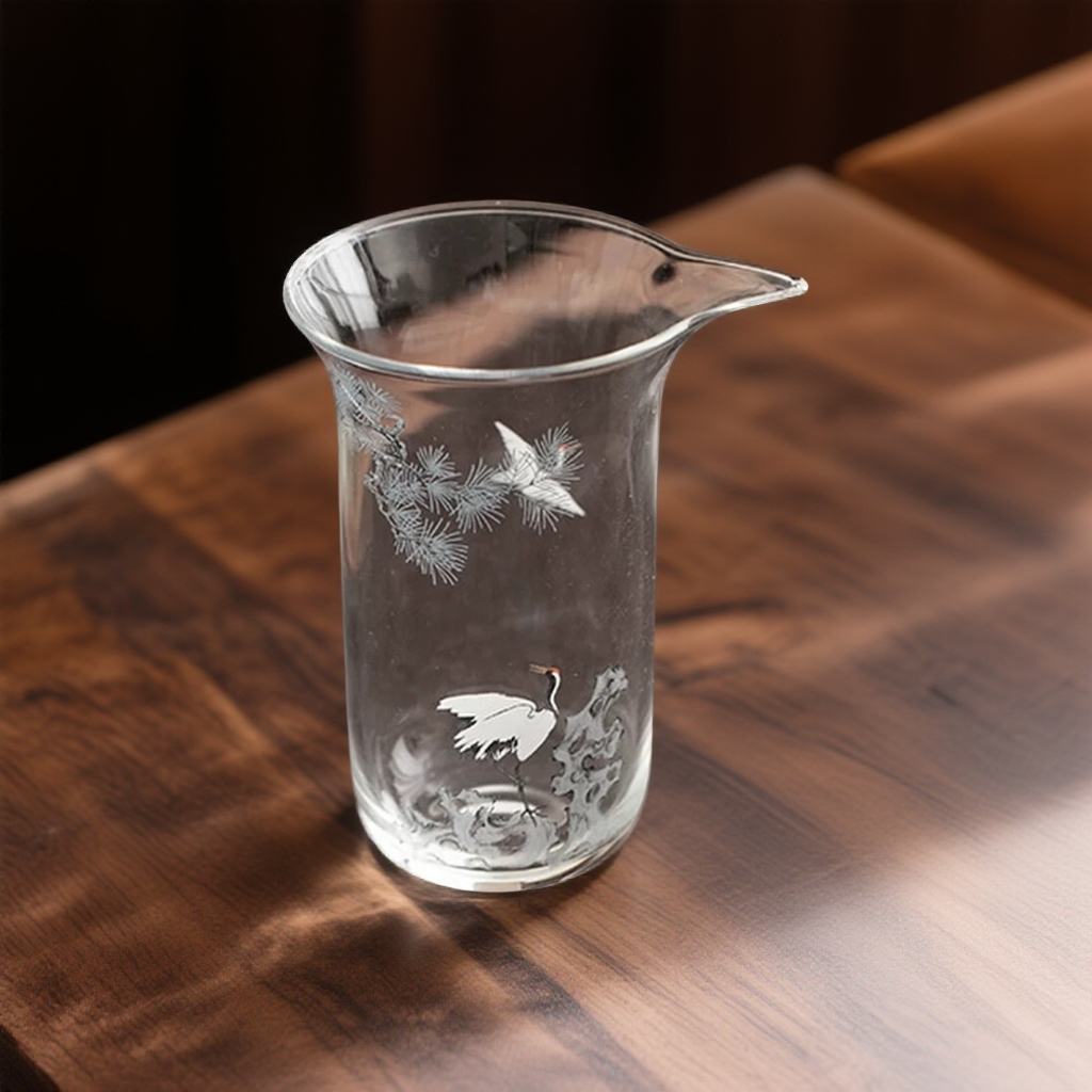 聚器堂严选-青松瑞鹤公道杯