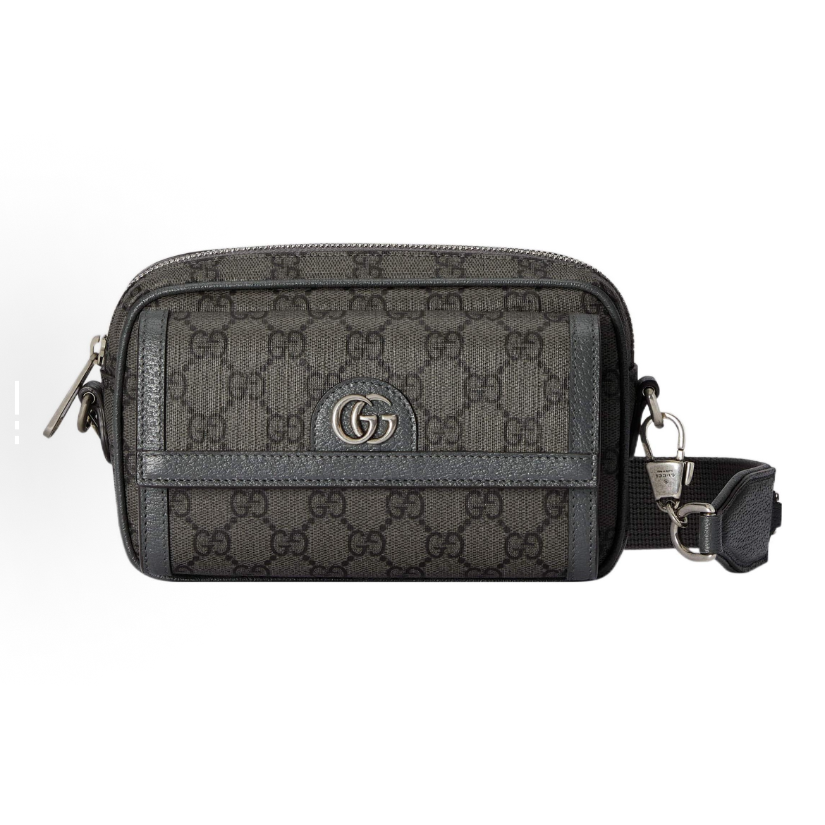 99新 GUCCI/古驰 Ophidia灰色双G标志双层相机包 斜挎包