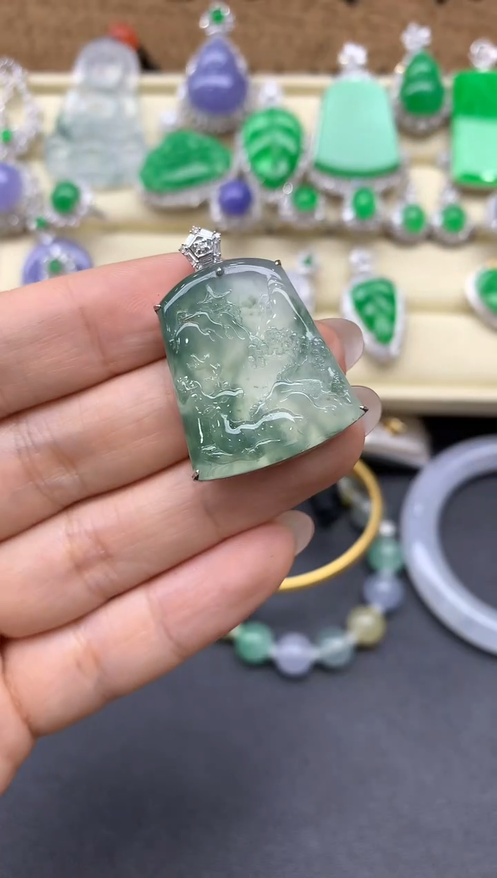 【闪购商品】翡翠颈饰18K金镶嵌517-中国好珍宝