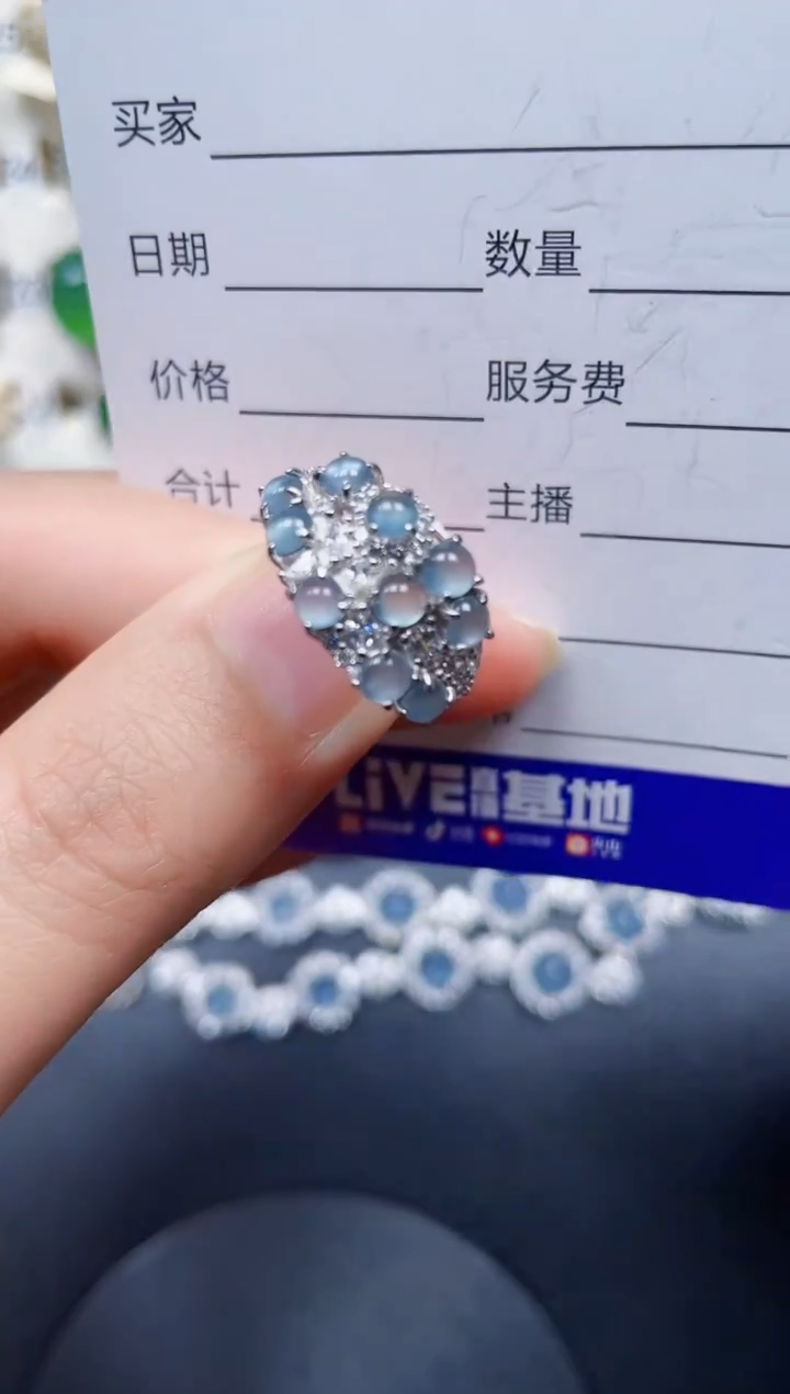 银S925镶嵌戒指翡翠39