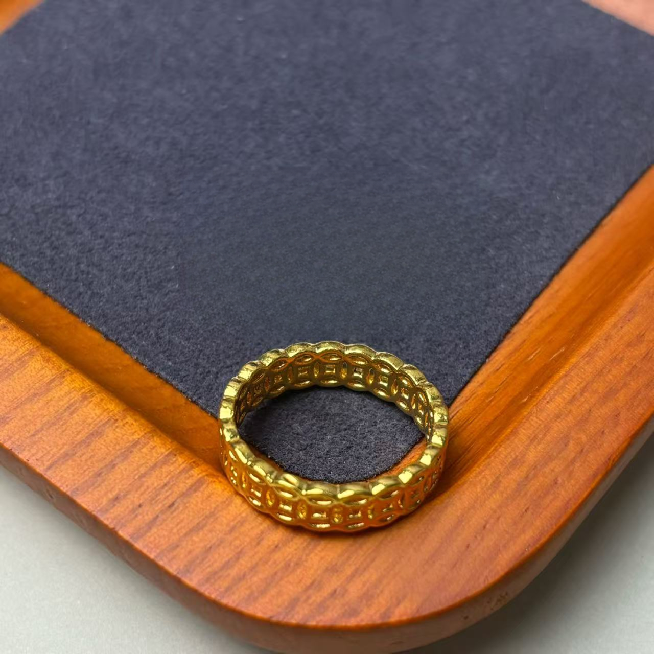 足金999钱多多戒指女款有钱在手招财戒指生日礼物WH1209