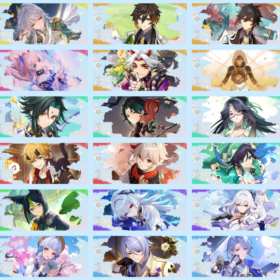 《原神》周边精美亚克力系列镭射卡 同人二创 强盗专属