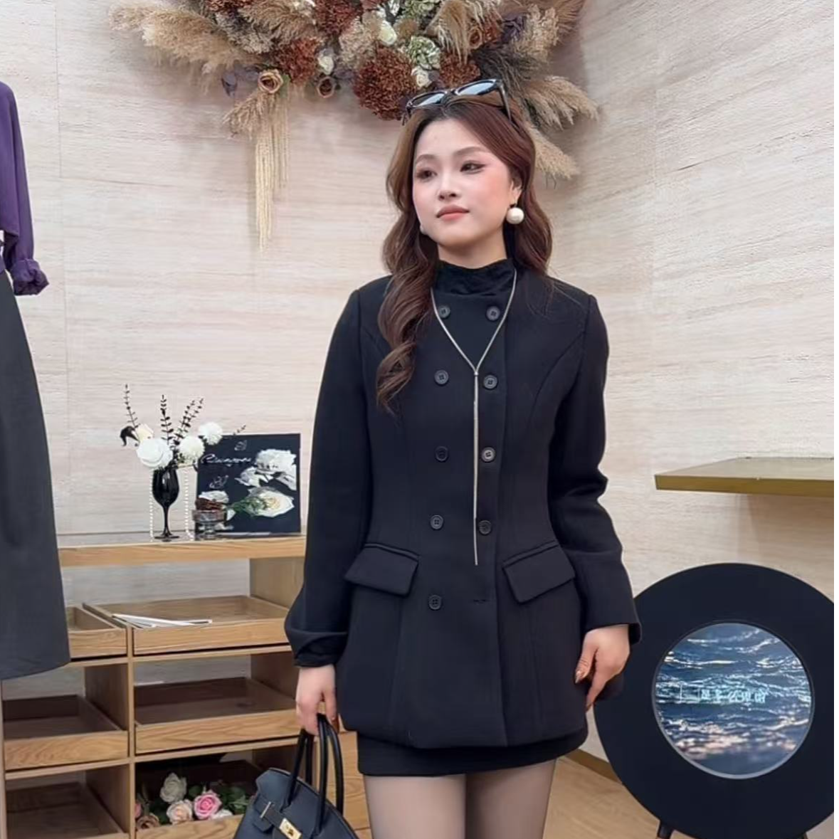 【双排扣】炸街轻熟风收腰修身显瘦外套-9186