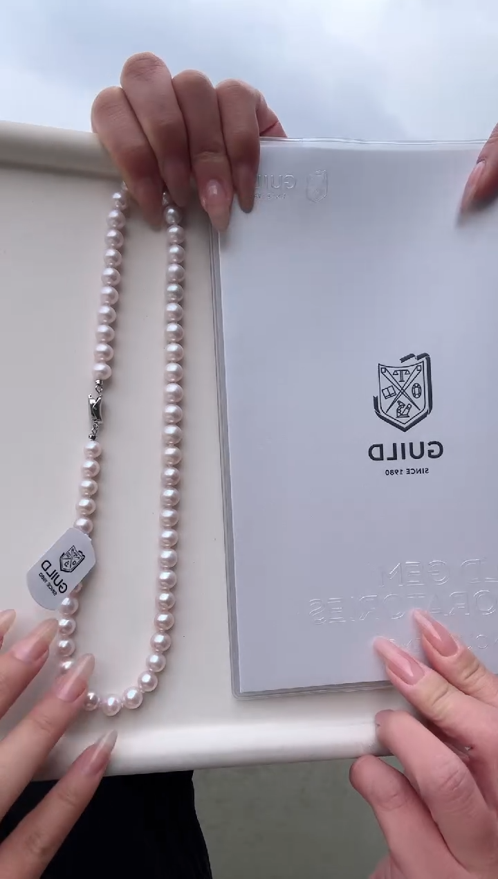 【闪购商品】淡水珍珠颈饰未镶嵌X0036 8-9mm曼塔玫瑰五星吉尔德