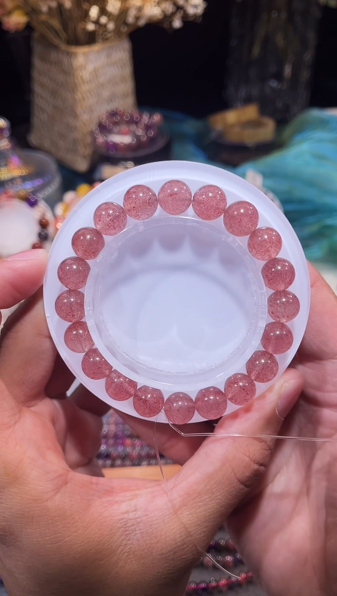 未镶嵌手串水晶草莓晶单圈9m+
