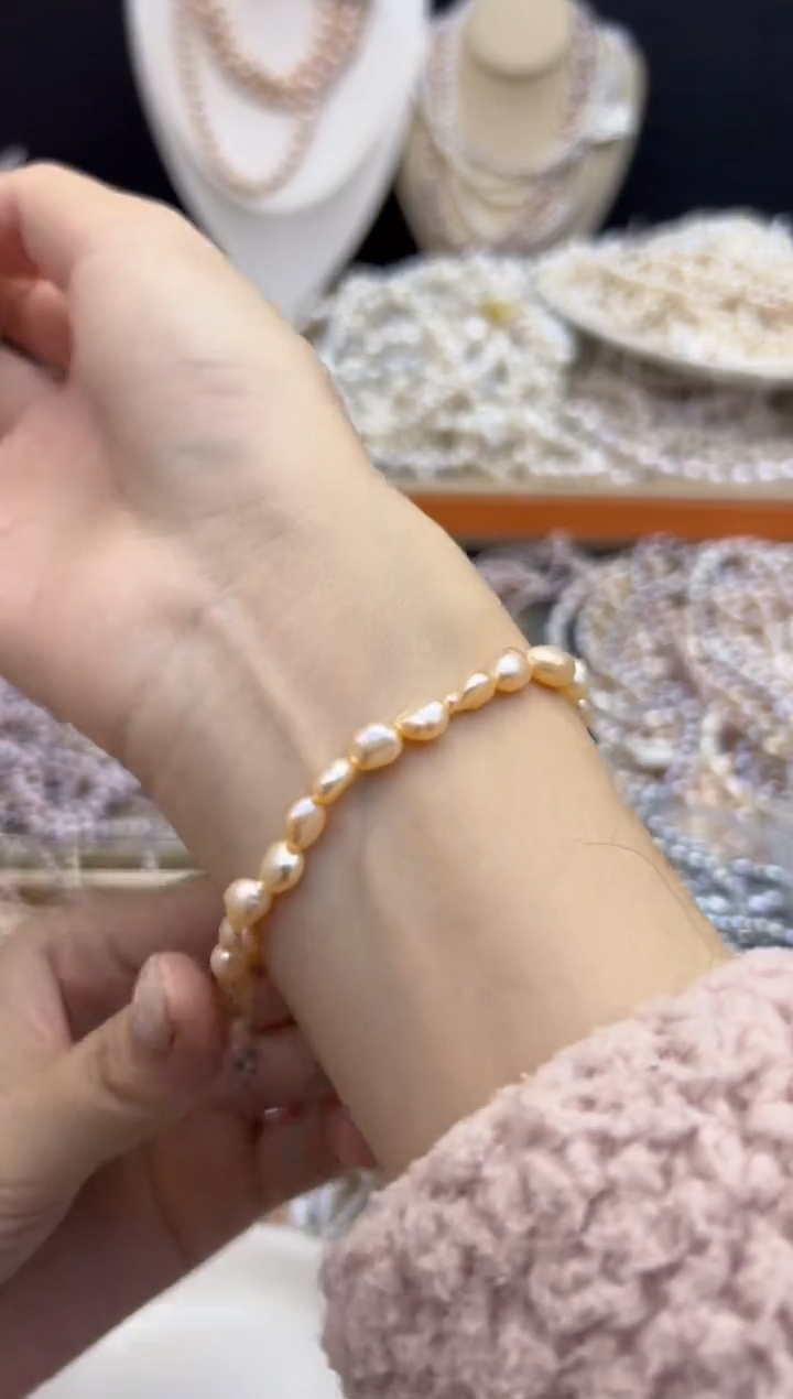 【闪购商品】淡水珍珠2未镶嵌强光*珍珠手链