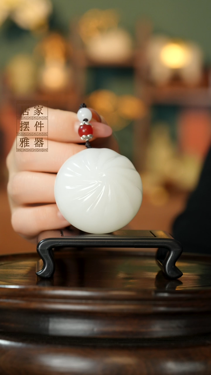 玉《蒸蒸日上小笼包》摆件