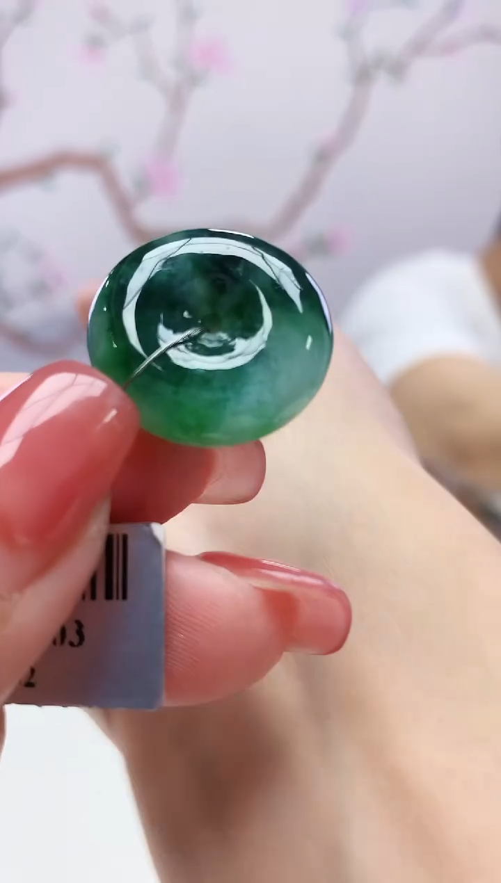 定制翡翠未镶嵌026xm-毛货平安扣22