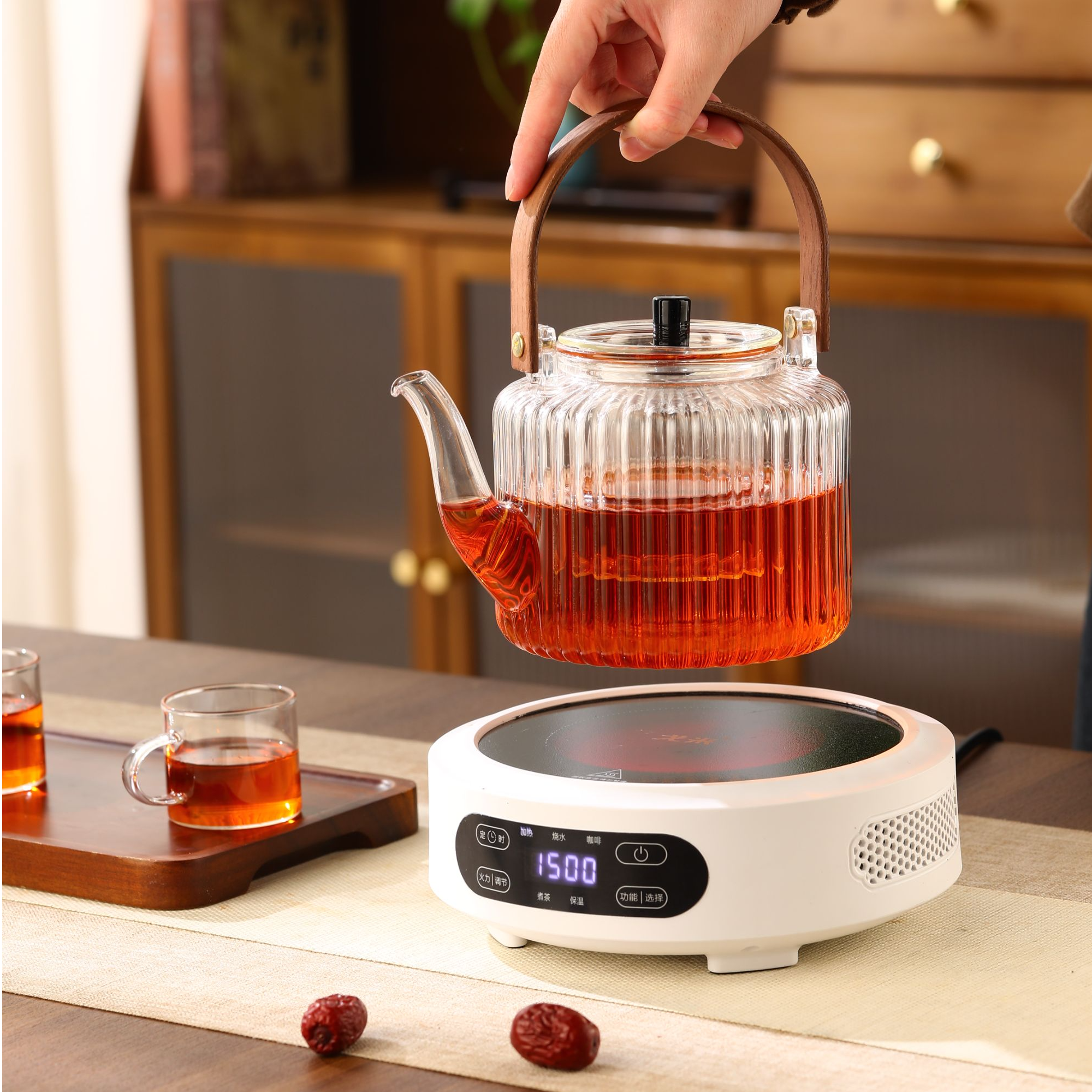 智能1500W电陶炉/1200毫升煮茶壶【终身质保@一年换新】围炉煮茶