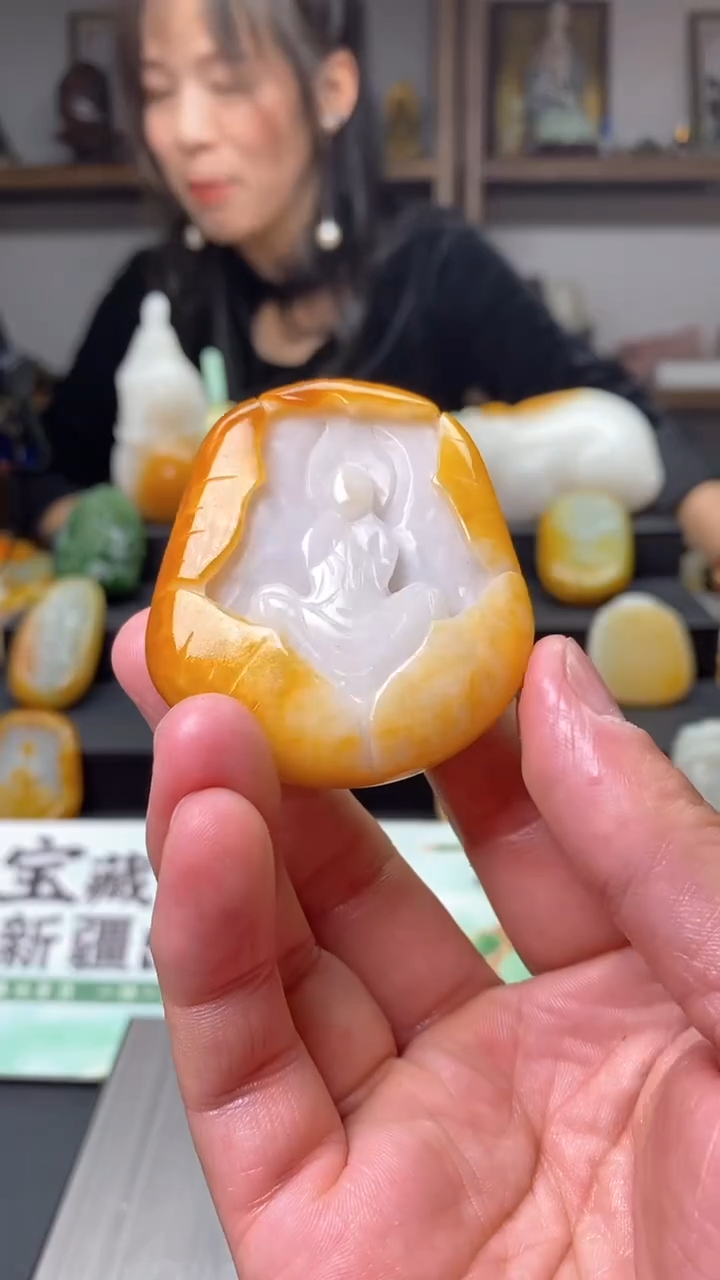 和田玉未镶嵌挂件悟道